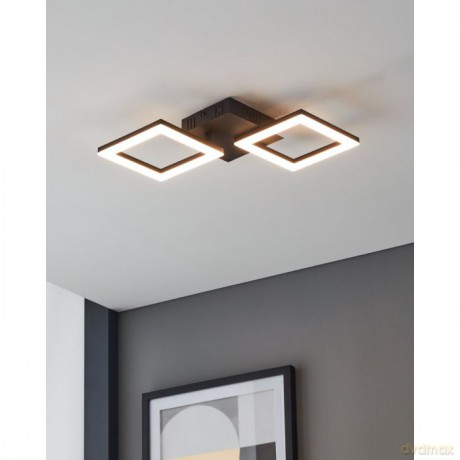 EGLO - Paranday-Z ceiling lamp with squares black 47x22.5 - TW - Zigbee, Bluetooth