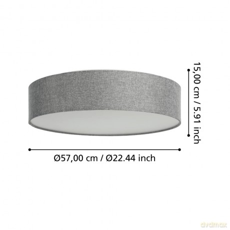 EGLO - Romao-Z loft lamp gray 57 - RGB + TW - Zigbee, Bluetooth