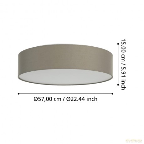 EGLO - Romao-Z loft lamp taupe 57 - RGB + TW - Zigbee, Bluetooth