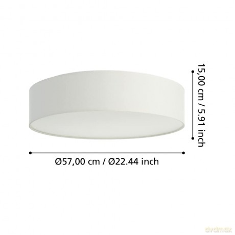 EGLO - Romao-Z loft lamp white 57 - RGB + TW - Zigbee, Bluetooth
