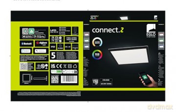 EGLO - Rovito-Z ceiling lamp black 29.5x29.5 - RGB + TW - Zigbee, Bluetooth
