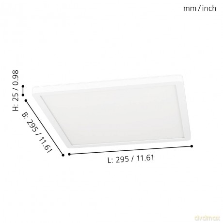 EGLO - Rovito-Z ceiling lamp white 29.5x29.5 - RGB + TW - Zigbee, Bluetooth