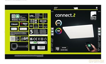 EGLO - Rovito-Z ceiling lamp white 42x42 - RGB + TW - Zigbee, Bluetooth