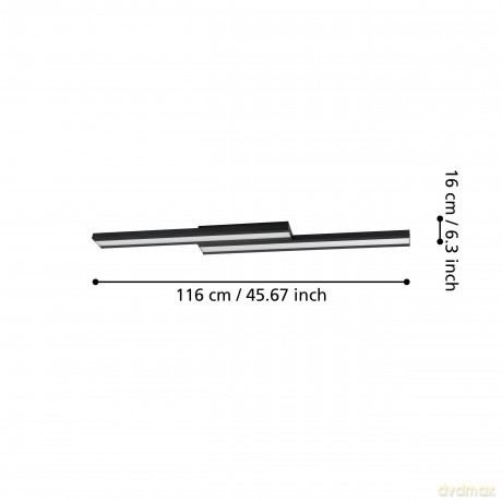 EGLO - Saliteras-Z ceiling lamp black - RGB + TW - Zigbee, Bluetooth