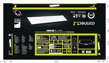 EGLO - Salobrena-Z panel black 120x30 - TW - Zigbee, Bluetooth