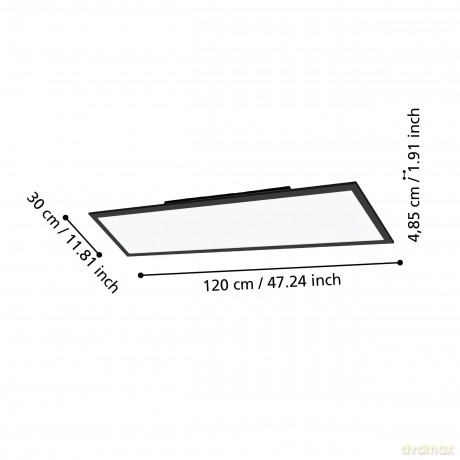 EGLO - Salobrena-Z panel black 120x30 - TW - Zigbee, Bluetooth