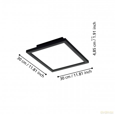 EGLO - Salobrena-Z panel black 30x30 - TW - Zigbee, Bluetooth