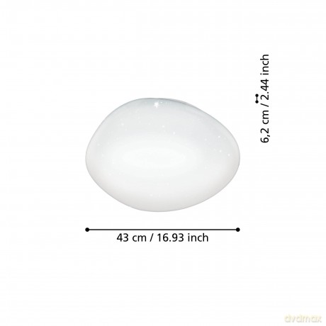 EGLO - Sileras-Z ceiling lamp white with crystal effect 43 - RGB + TW - Zigbee, Bluetooth