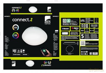 EGLO - Sileras-Z ceiling lamp white with crystal effect 60 - RGB + TW - Zigbee, Bluetooth