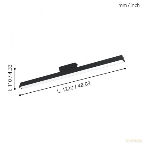 EGLO - Simolaris-Z ceiling lamp black L122 - RGB + TW - Zigbee, Bluetooth