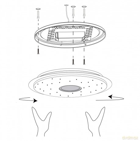 EGLO - Totari-Z ceiling lamp chrome and white with crystal effect 56 - TW - Zigbee, Bluetooth