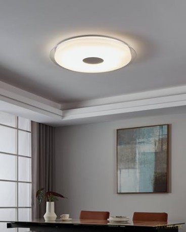 EGLO - Totari-Z ceiling lamp chrome and white with crystal effect 77 - TW - Zigbee, Bluetooth