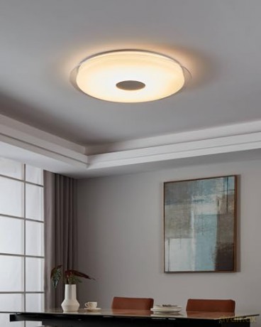EGLO - Totari-Z ceiling lamp chrome and white with crystal effect 77 - TW - Zigbee, Bluetooth