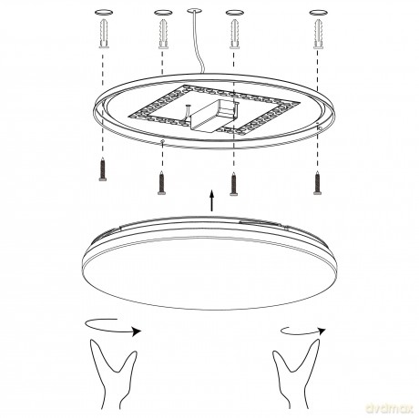 EGLO - Totari-Z ceiling lamp white with crystal effect 53 - TW - Zigbee, Bluetooth