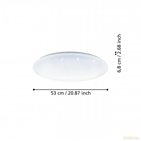 EGLO - Totari-Z ceiling lamp white with crystal effect 53 - TW - Zigbee, Bluetooth
