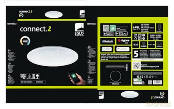 EGLO - Totari-Z ceiling lamp white with crystal effect 53 - TW - Zigbee, Bluetooth