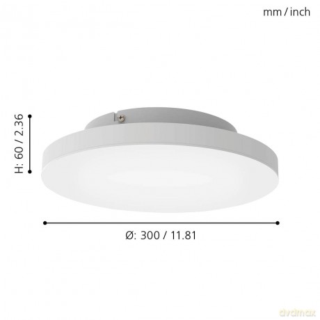 EGLO - Turcona-Z ceiling lamp white 30 - RGB + TW - Zigbee, Bluetooth