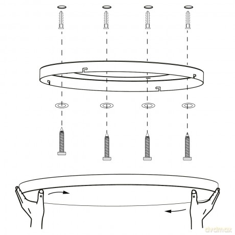 EGLO - Turcona-Z ceiling lamp white 60 - RGB + TW - Zigbee, Bluetooth