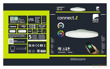 EGLO - Turcona-Z ceiling lamp white 60 - RGB + TW - Zigbee, Bluetooth