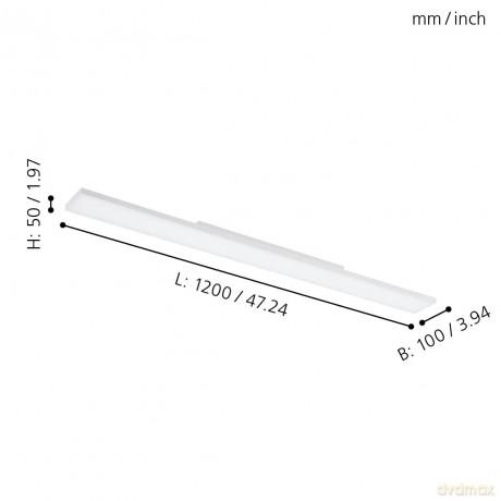 EGLO - Turcona-Z panel white 120x10 - RGB + TW - Zigbee, Bluetooth