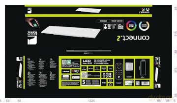 EGLO - Turcona-Z panel white 120x30 - RGB + TW - Zigbee, Bluetooth