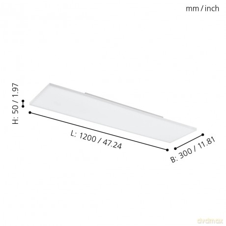 EGLO - Turcona-Z panel white 120x30 - RGB + TW - Zigbee, Bluetooth