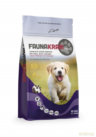 Faunakram - 10 kg. Junior Grain Free Real Meat Chicken 37-17 - (10101)