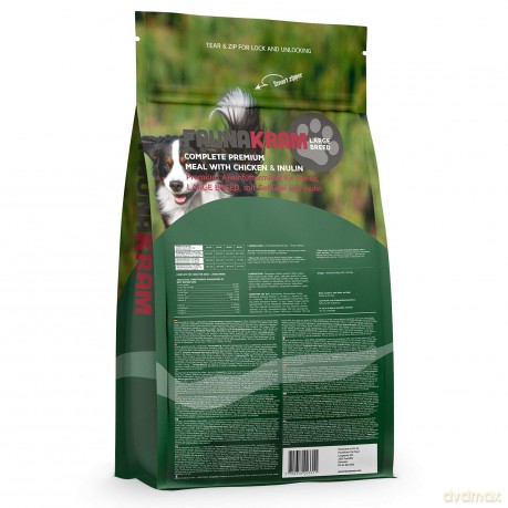 Faunakram - 15 kg. Large breed REAL MEAT, GF Chicken, Grain Free- (10108)