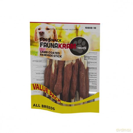 Faunakram - Snack Lamcoated rawhide stick 300 g - (10808-10)
