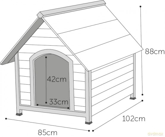 FLAMINGO - Outdoor Doghouse Ponto - L - 85x102x88cm
