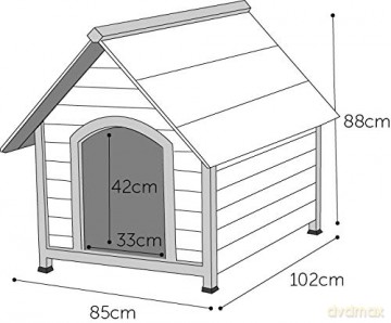 FLAMINGO - Outdoor Doghouse Ponto - M - 80x90x83cm