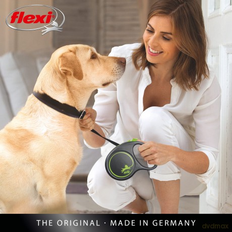 FLEXI - Black Design M 5M Cord Black Max 20Kg