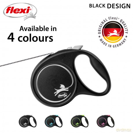 FLEXI - Black Design M 5M Cord Black Max 20Kg