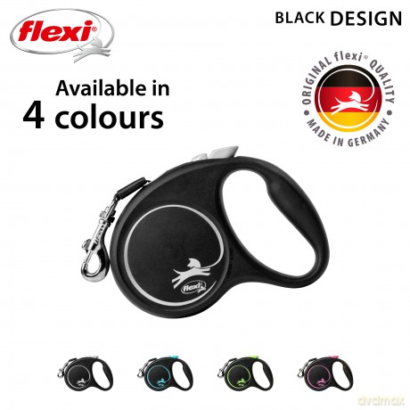 FLEXI - Black Design S 5M Tape Black Max 15Kg