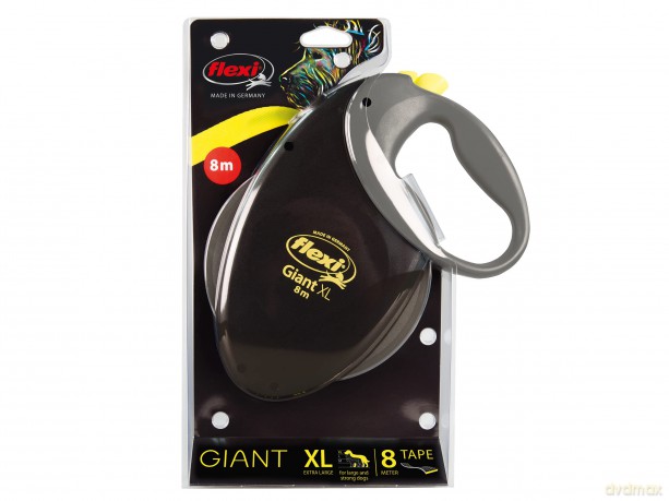 FLEXI - Leash Giant XL 8M Tape Black Max 70Kg - (600.7784)