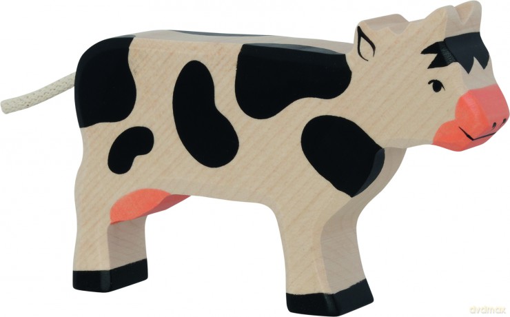 Goki - Cow, standing, black - (80003) [FIGURKA]