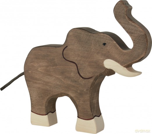 Goki - Elephant, trunk raised - (80148) [FIGURKA]