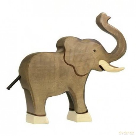 Goki - Elephant, trunk raised - (80148) [FIGURKA]