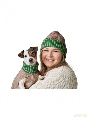 Hunter - Dogcoat Odense 45 + hat, beige/green - (203528)