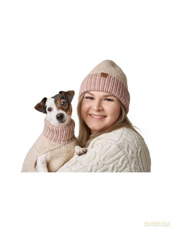Hunter - Dogcoat Odense 45 + hat, beige/rose - (203536)