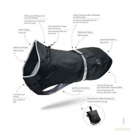 Hunter - Rain coat for dogs Uppsala 65 - (66266)