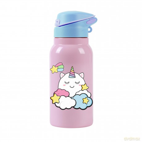 I-Drink - Thermal Bottle - 350 ml - UNICORN Kids with foldable cap (ID0513)