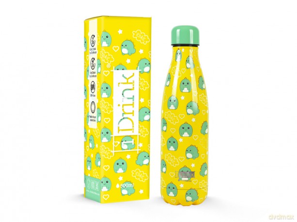 I-Drink - Thermal Bottle 500 ml - HELLO DINO (ID0446)