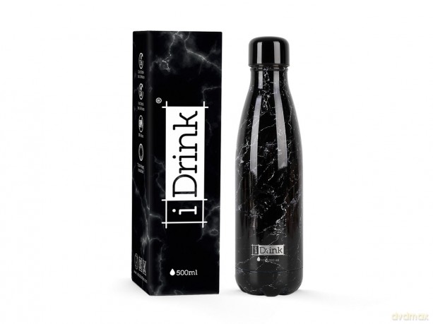 I-Drink - Thermal Bottle 500 ml - MARBLE BLACK (ID0426)
