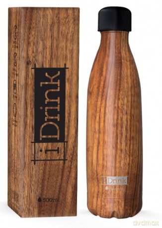 I-Drink - Thermal Bottle 500 ml - WOOD (ID0430)