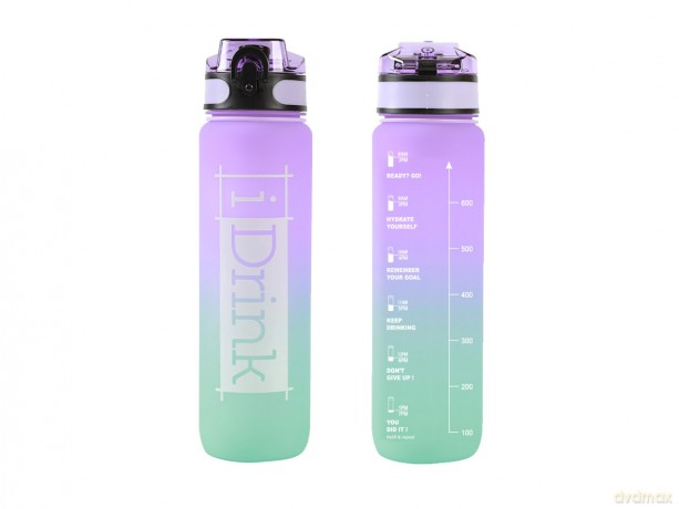 I-Drink - Tritan Bottle - 1000 ml Purple and aquamarine (ID2122)