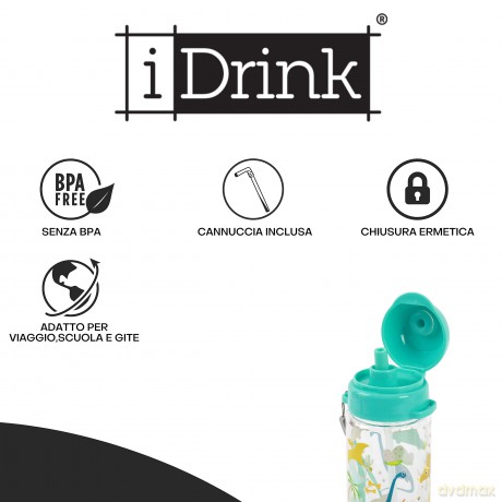 I-Drink - Tritan Bottle - 400 ml - DINO (ID2117)