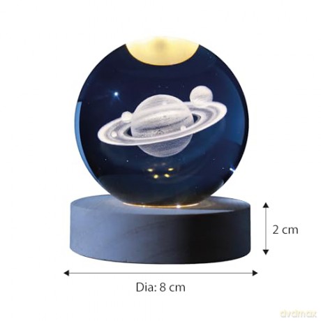 iTotal - Crystal Ball Lamp large - Saturn (XL2714A)