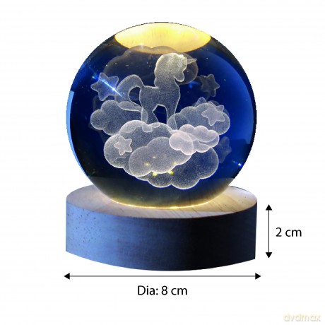 iTotal - Crystal Ball Lamp large - Unicorn (XL2723A)