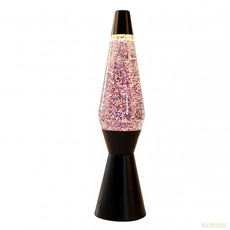 iTotal - Lava Lamp 36 cm - Black Base and Glitter (XL2344)